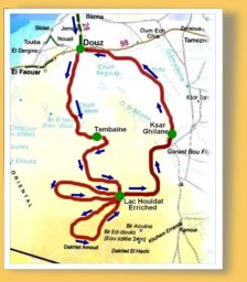 carte circuit tunisie extrêmes